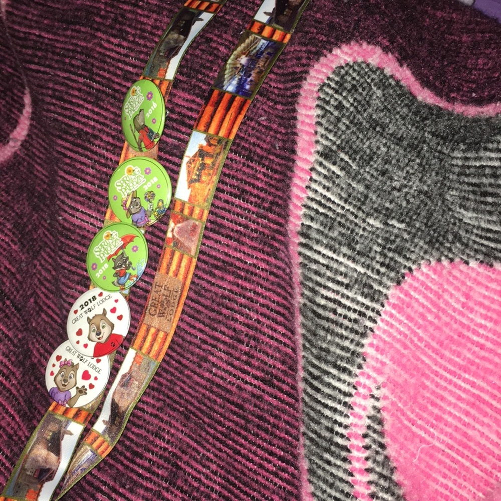 Great Wolf Lodge Lanyard with buttons